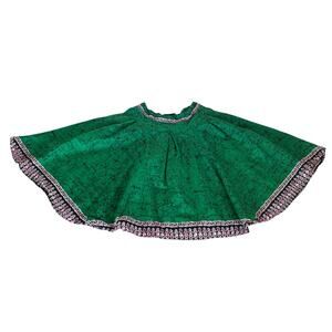 FRANCIS + BENEDICT African Printed Green Print Short Skirt Cotton Pockets Sz M